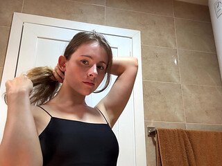 Black Top White Panties Pixie Shower - Soft Tease to Toy Bliss