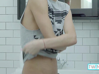 Blonde William B Faps His Cock In The Shower For Halloween!