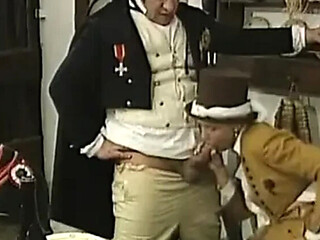 Rich noble fucks blonde slut in XIX century