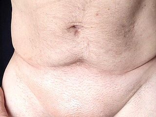Exhibitionist Masturbator Just Stroking Oil Dipped Cock