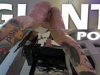 Giant Meets Tiny Human, and She Gets Scared When She Sees Him, She Almost Crushes Him!