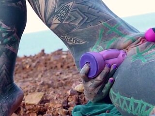 Tattoo Teen Anal Masturbation