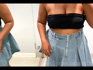 Mallu Wife Trying Sexy Dresses In Trail Room And Fingering From Shopping Mall Trail Room,Malappuram, Kerala