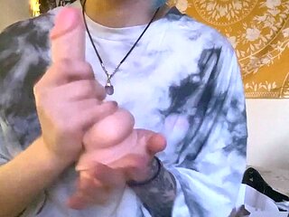 Kinky moist taco brunette anal toy play during masturbating