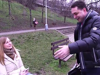 Blowjob in a park for the king of trash porn Andrea Dipre