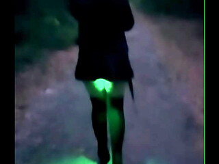 Free Public Walk with Anal Plug