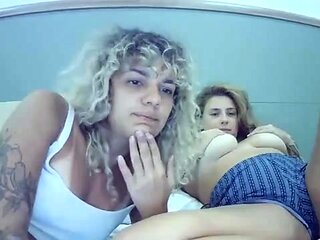 Blonde with Big Boobs Gives Blowjob to Her Dildo on Liv more