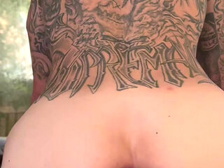 Pegging bf with large dildo