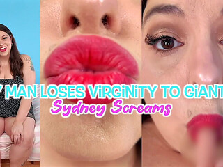Tiny Man Loses Virginity to Giantess