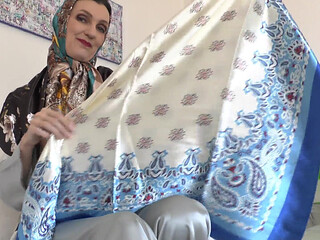Your Step-stepmothers New Satin Scarves Turn You on! Everything Is so Beautifully Shiny! Lady Victoria Valente