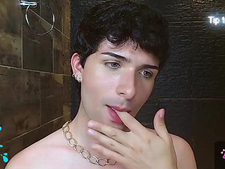 Glutton Eating While Having Sex and Masturbating Naked on Camera