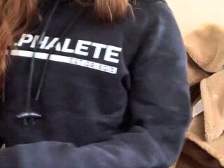 Amateur striptease and Solo masturbation