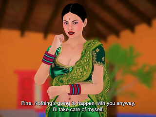 Horny Desi Indian Bhabhi Fucked Hard by Village Leader Outdoor Hardcore Sex Hindi Audio English Subtitles