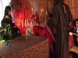 Sexy Disguises Scene-3_three Horny Friends Antonia Deona& Gilda Roberts in Lingerie Share Anal Sex and Cumshot