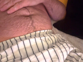 DADDY MAKES HIS UNCUT COCK CUM