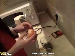 Lovely brunette girl gets boned by her boyfriend