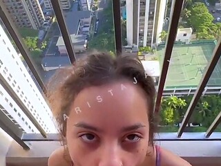 Baristajazx Getting Backshots In The Balcony