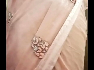 Indian Gay Crossdresser Bottom Gaurisissy feeling horny for sex in silky saree with heavy jwellery real homemade sex