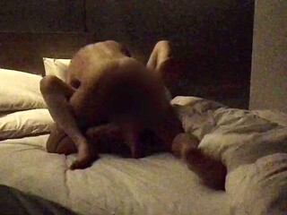 Japanese girl in pink panties gets fucked from behind with no foreplay