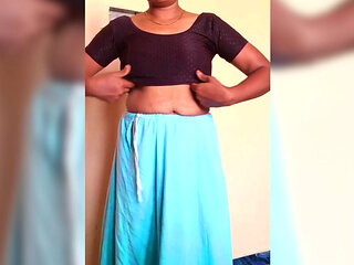 Ammu Dress Change Nighty to Saree Big Tits Ammus Boobs Show