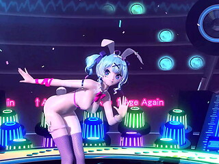 Hatsune Miku Age Age Again Project diva Nude Mod Bunny costume