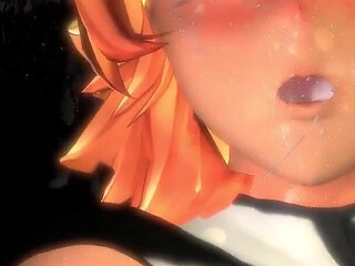 Anime Cow Girl Pounded Hard Against the Cage