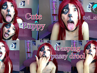 Cute Puppy Pussy Drool Gasping