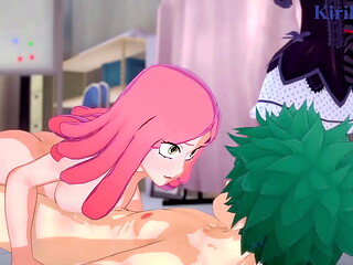 Kinoko Komori and Mei Hatsume and Izuku Midoriya intense sex. - My Hero Academia Hentai