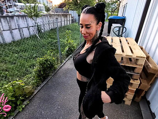 Boss Fucks Slut CandySuck Without Warning in Public