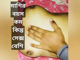 Bangla Cute Girlfriend Fucking Hard - Petite Teen with Big Natural Tits Creampie