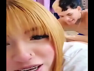 PScb Colegiala rubia se deja coger en vivo por su novio