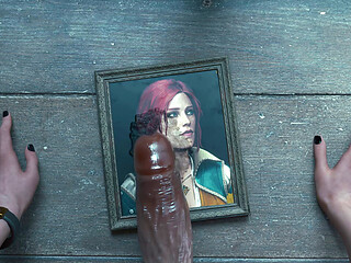 Ciri's Nighttime Fun - Futanari Cum on Redhead Triss Portrait 3D Animation