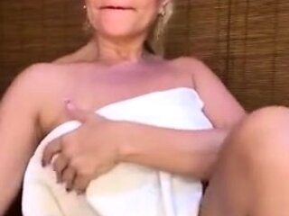 Gorgeous Mature Blonde Solo Masturbation