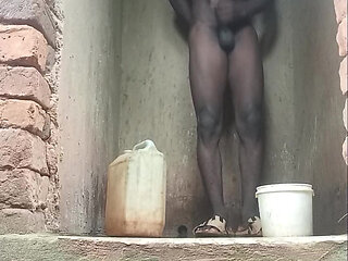 Solo masterbation  in bathroom