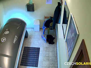 Czech Solarium 240: Young Womans Steamy Solarium Exploration