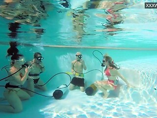 Alluring Eva Kay and Jason at swimming pool teen 18+ porn