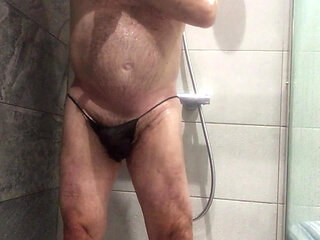 showering in my g string