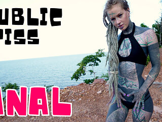 I Masturbating Outside Near My Anus with a Dildo