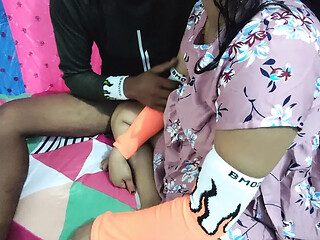 Indian aunt's juicy boobs get fingered by a curious young man