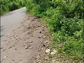 I took off my clothes and masturbated by the roadside