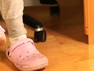 Dirty White Socks - Dangling and Foot Tease in Sweats