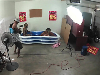 Behind the Scenes Back Yard Oil Wrestling