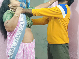 Real Homemade Visiting Son in Law Hardcore Session with Beautiful Hot Desi Mother in Law