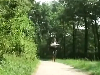 Dutch MILF Gives a Vintage Outdoor Blowjob and Rides Hard