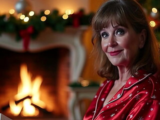 Granny Carmen Claus: My Fun Holiday Tryst Dulling &amp_ Creampie!