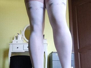 Verry sexy white pantyhose