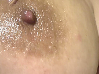 oils her huge tits very delicious that nipple