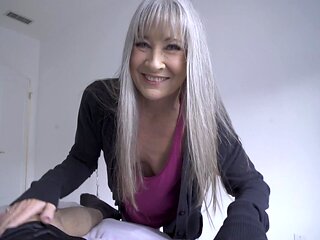 Small-tit granny Leilani Lei gets her shaved pussy drilled in POV