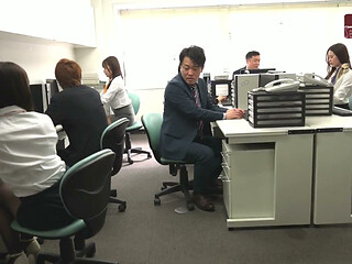 Female Office Worker in Black Pantyhose