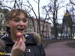 Teen tight pussy fuck making poor chick swallow loads of cum in the end